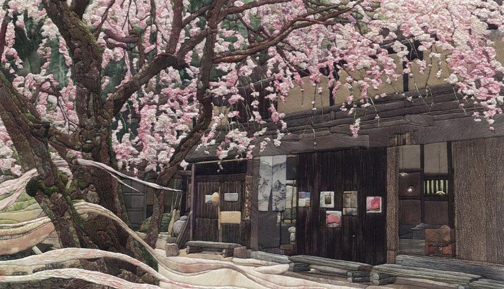 《峠の立場茶屋と枝垂桜》（中山道・馬籠峠）2012年