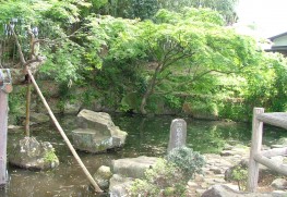 小田原市久野の北条幻庵屋敷跡にある幻庵作庭園。まちの至るところに、北条氏の痕跡が残る。