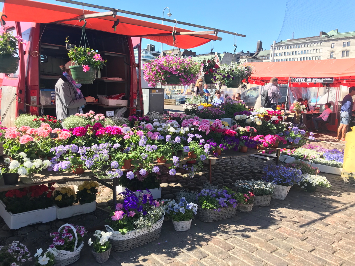 フィンランドの首都ヘルシンキの花屋