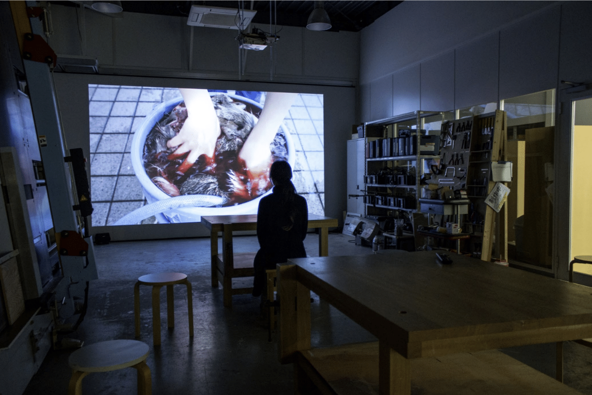 《猟師の生活》 インスタレーション 2016 東京藝術大学大学院新港校舎